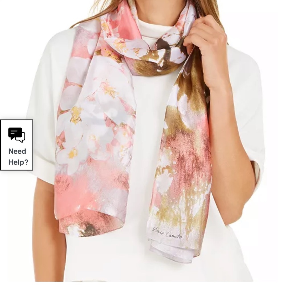 Vince Camuto Bias Scarf Floral Print